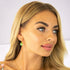 Silver earrings "Crystal Drop (Peridot)" with Preciosa™ crystals